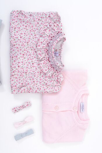 Blouse Faye imprimé petites fleurs roses 29