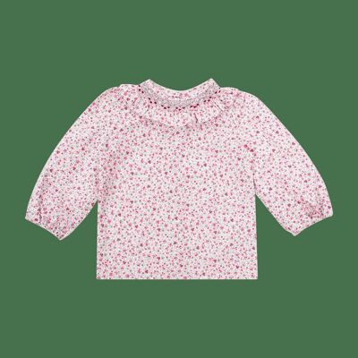 Blusa Faye con estampado de pequeñas flores rosas