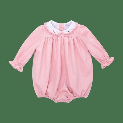 Gracie romper in acid pink milleraie velvet