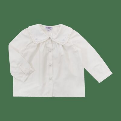 Camisa Violaine de sarga blanco roto