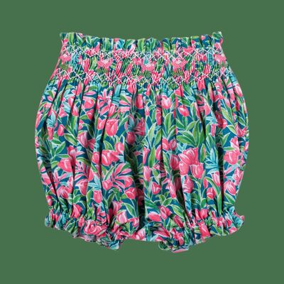 Smocked bloomers Tulip print