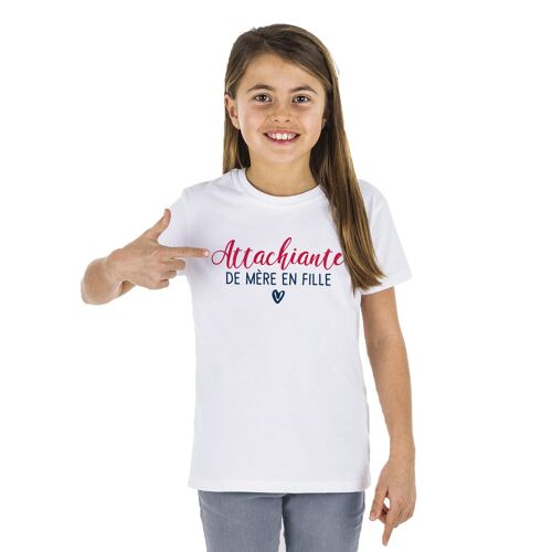 Tshirt blanc attachiante de mère en fille