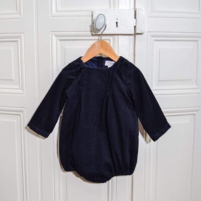 Tutina unisex in velluto milleraie navy