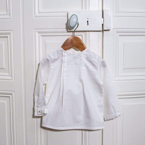 Blouse en twill de coton blanc