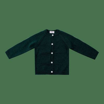 Cardigan smeraldo 100% lana merino