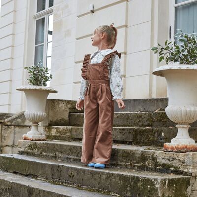 Girl's camel corduroy dungarees