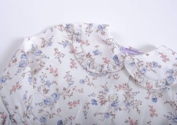 Chemise fille imprimé romantique, col maxi 16