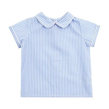 Chemise garçon à rayures bleues 2