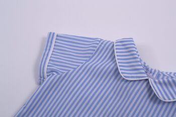 Chemise garçon à rayures bleues 4