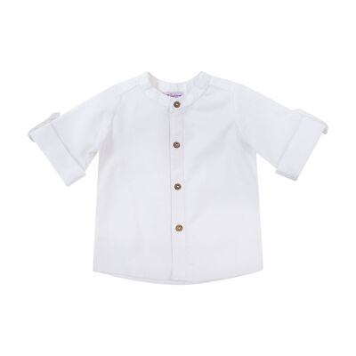 Camicia da bambino in lino bianco