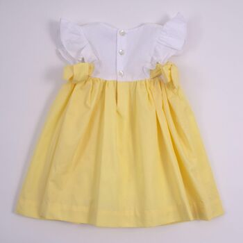 Robe smockée jaune bicolore 6