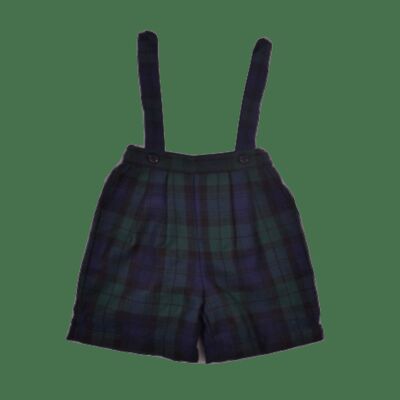 Short à bretelles en tartan blackwatch