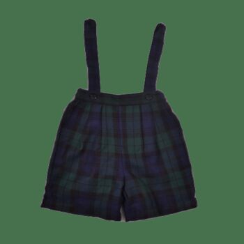 Short à bretelles en tartan blackwatch 1