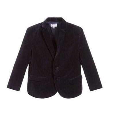 Navy velvet suit jacket