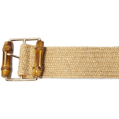 Cintura in bambù e legno - Cammello