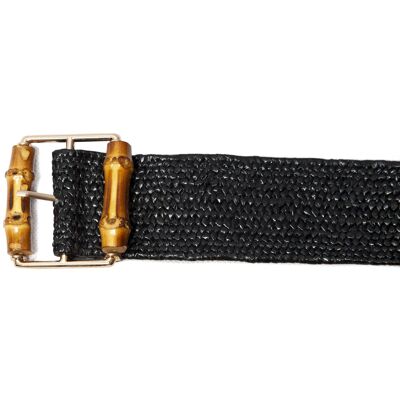 Bamboo and Wood Belt - Black