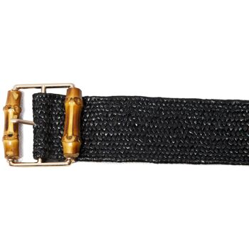 Ceinture Bambou et Bois - Noir 1