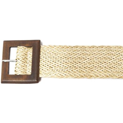 Bamboo and Wood Belt - Square Buckle
