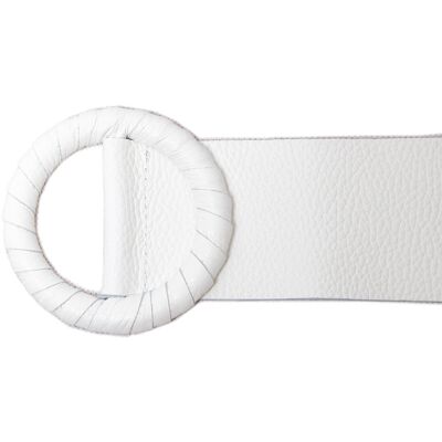 Leather Belt - White