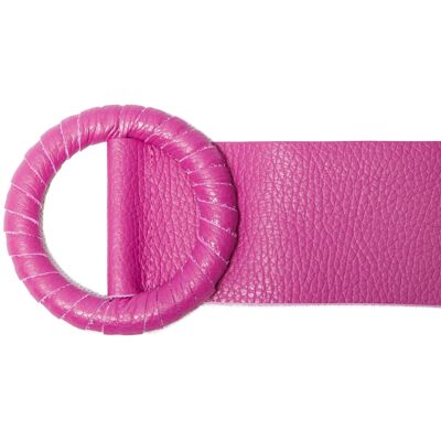 Leather Belt - Fuchsia