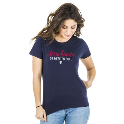 NAVY TSHIRT ATTACHANT OF MOTHER IN DAUGHTER woman