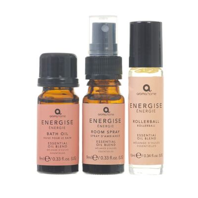 Energise Set - Pillow Spray, Rollerball and Bath Oil