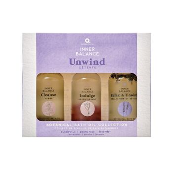 Coffret cadeau d'huile de bain Unwind 4