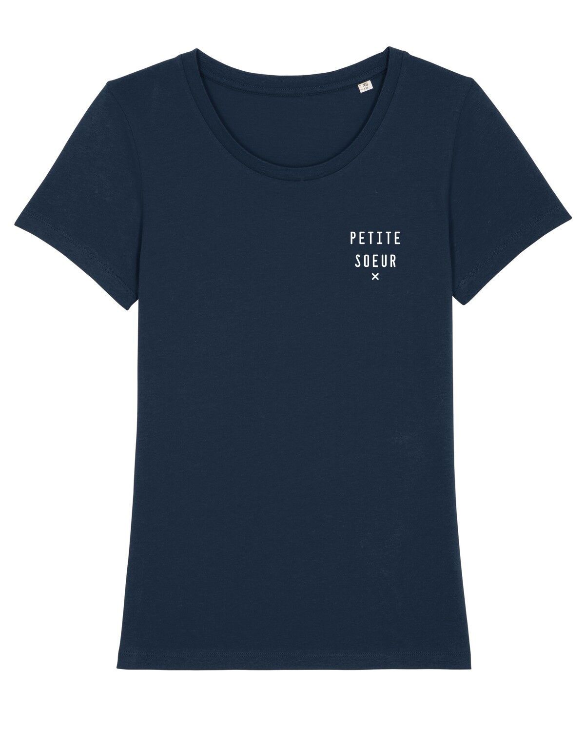 TSHIRT NAVY LITTLE SISTER X WAF HERZ Frau