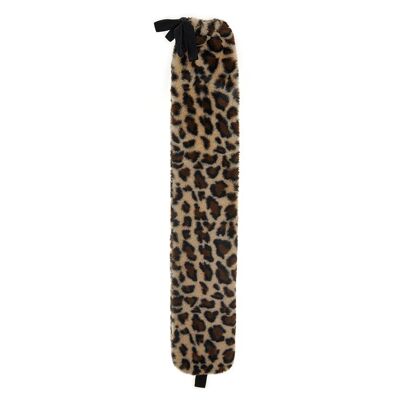 Leopard Print Faux Fur- Long Hot Water Bottle