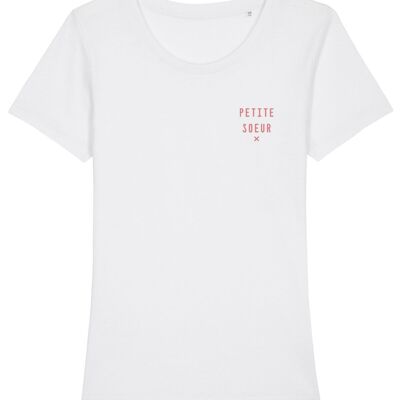 TSHIRT BLANC PETITE SŒUR X CŒUR WAF femme