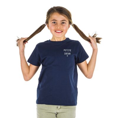NAVY TSHIRT LITTLE SISTER X WAF HEART