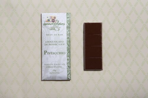 Cioccolato di Modica IGP con pistacchio
