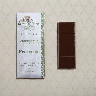 Cioccolato di Modica IGP con pistacchio