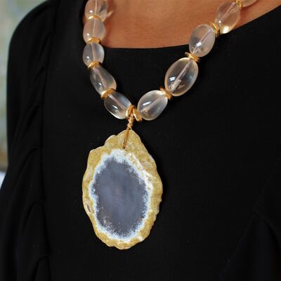 Choker Ref. Transparent Agates and Geode