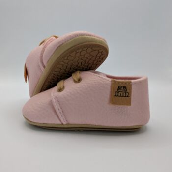 Chaussures bébé en cuir souple rose Tibamo 3