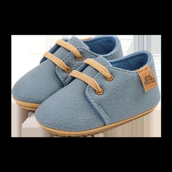 Chaussures bébé en cuir souple bleu Tibamo 3