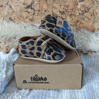 Chaussures bébé en cuir souple zèbre Tibamo 5