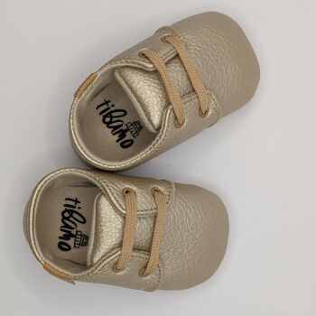 Chaussures bébé en cuir souple Or Tibamo 5