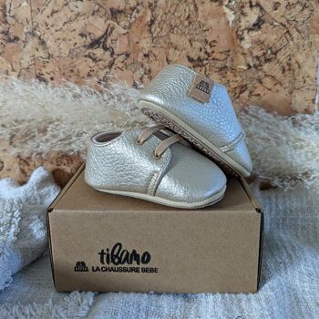 Chaussures bébé en cuir souple Or Tibamo 6