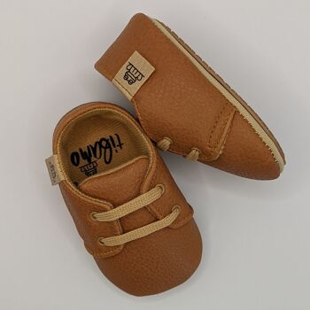 Chaussures bébé en cuir souple marron Tibamo 5