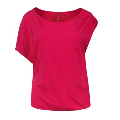 Top in jersey elasticizzato con dettaglio in tessuto pizzicato