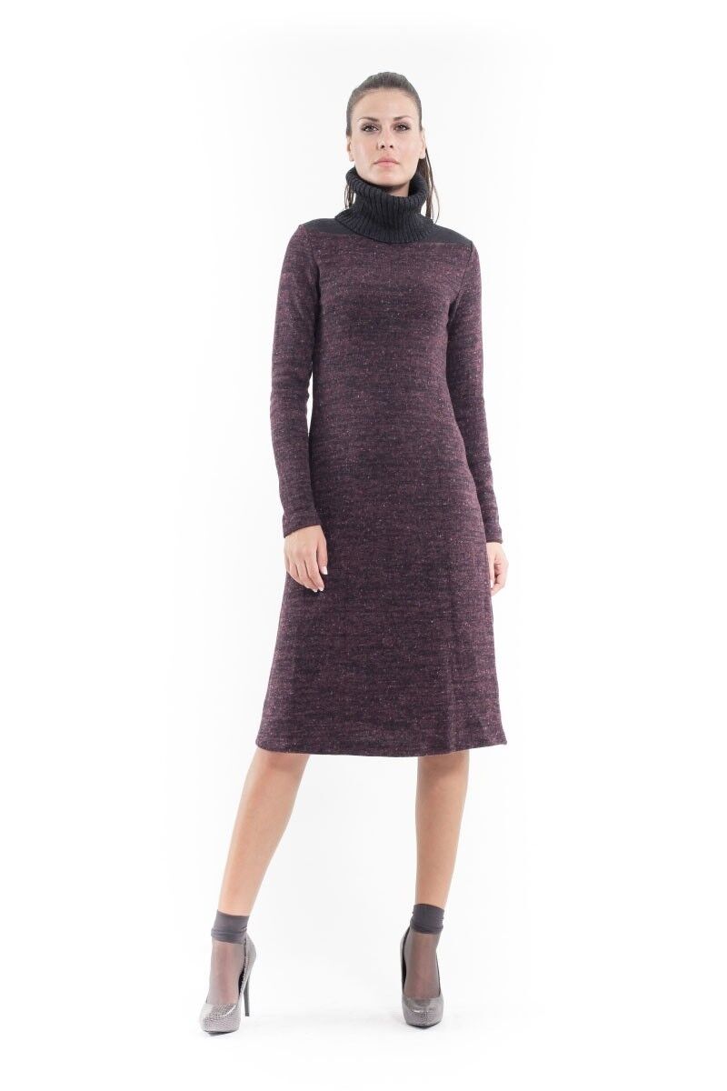 Kleid mit Rollkragen aus Wollmischung