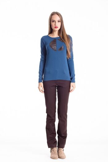 C' Logo Long Sleeve Top pétrole 1