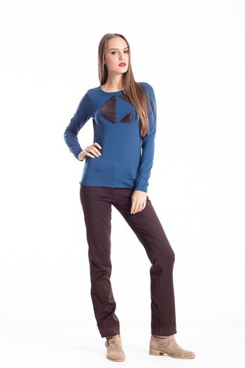 C' Logo Long Sleeve Top pétrole 5