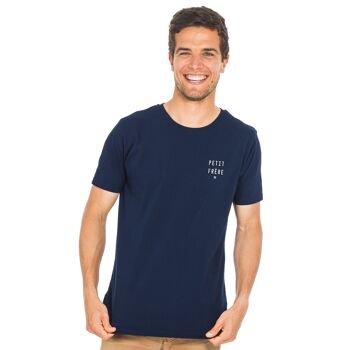 Tshirt navy petit frère x cœur waf