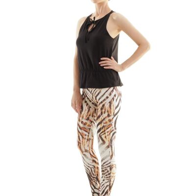 Seidige Hose mit Animal-Print