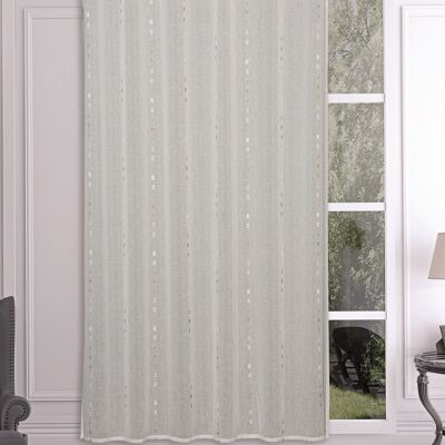 Voile curtain OLERON - Taupe - Eyelet panel - 240 x 260 cm - 100% pes