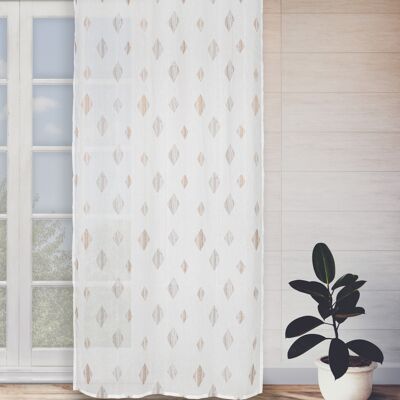 DIEGO Sheer Curtain - Orange Col - Eyelet Panel - 140 x 260 cm - 100% pes