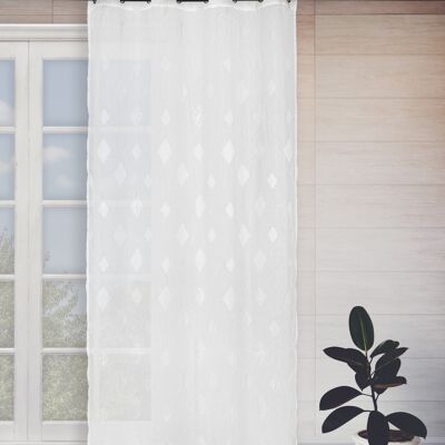 Voile Curtain - DIEGO - Natural Collar - Eyelet Panel - 140 x 260 cm - 100% pes