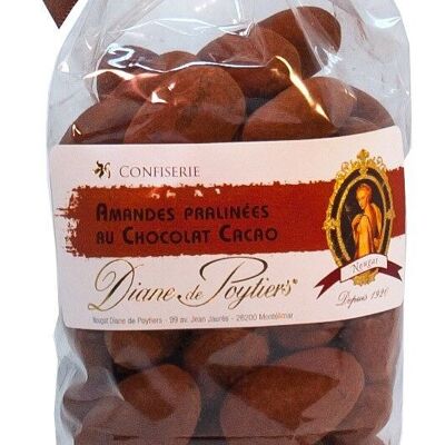 Almonds coated with chocolate praline and cocoa powder Bag 180 g